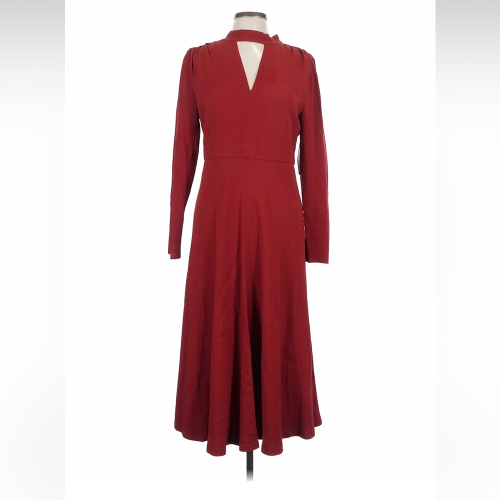 NWT Lewit Deep Red Long Sleeve Dress